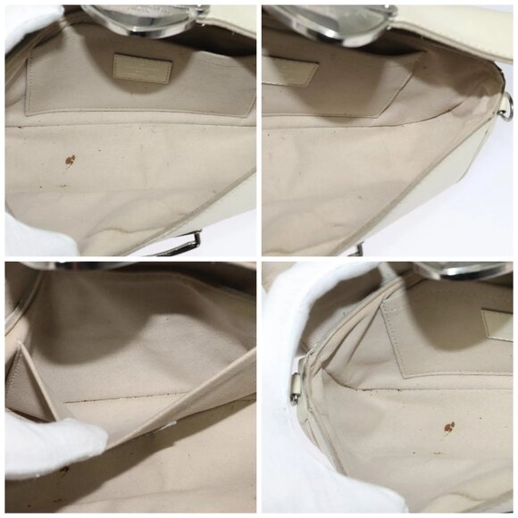 LOUIS VUITTON Epi Pochette Montaigne Bag White Yvoire - Picture 14 of 15